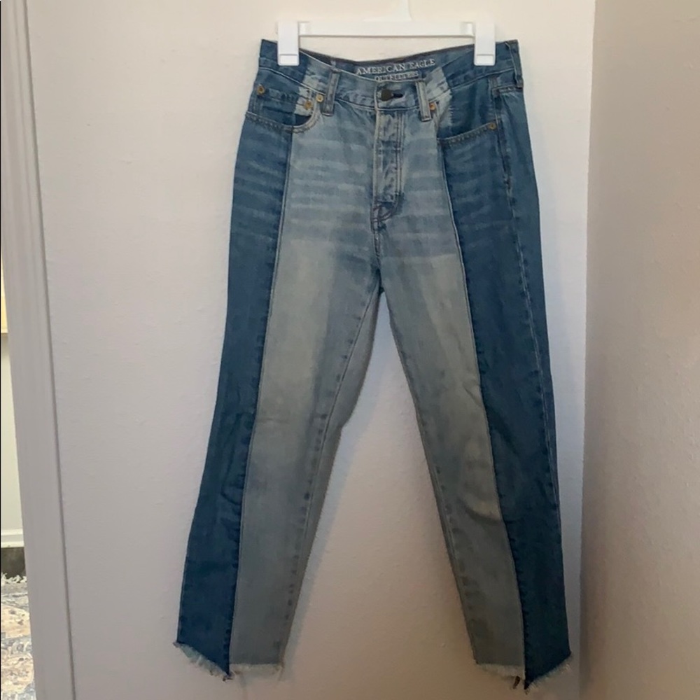 Two tone American Eagle boyfriend  jeans